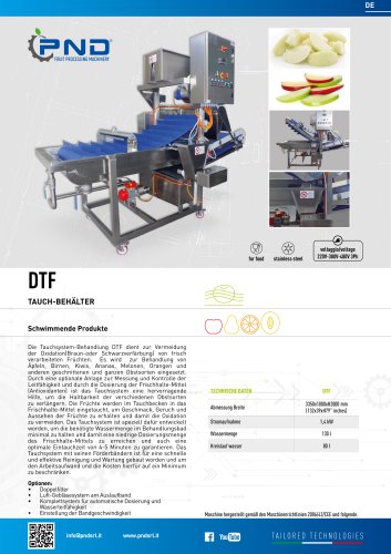 DTF - Technisches Datenblatt