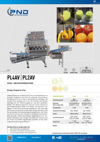 PL2AV - PL4AV - Technisches Datenblatt