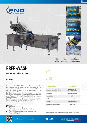 PREP-WASH - Technisches Datenblatt