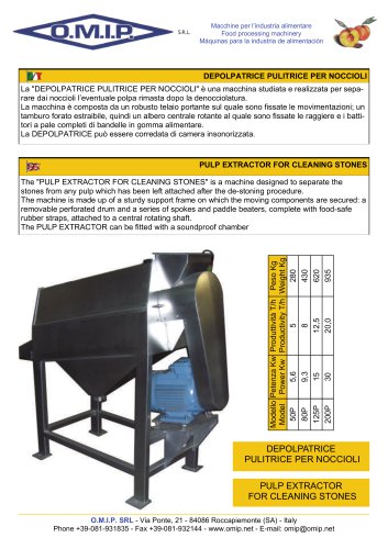 PULP EXTRACTOR FOR CLEANING STONES