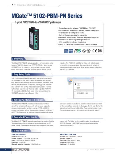 MGate™ 5102-PBM-PN Series