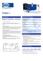 P330H-1 (330 kVA) 3 Phase Open Generator Set