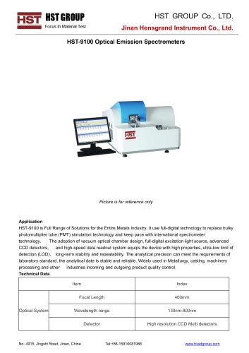 HST-9100 Optical Emission Spectrometers