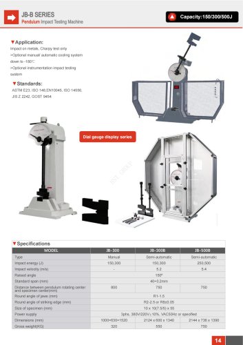 HST JB Series Pendulum Impact Testing Machine