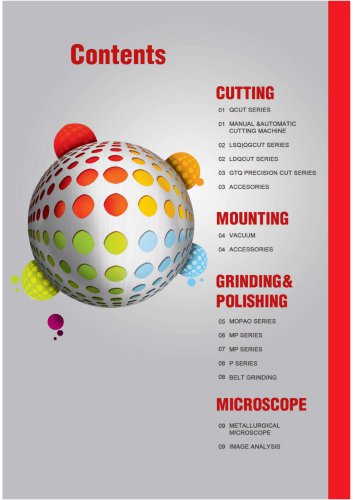 JINAN HENSGRAND contents of metallographic equipment