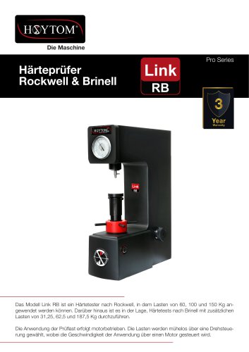 MODELL Rockwell & Brinell Link RB PRO Series von HOYTOM®