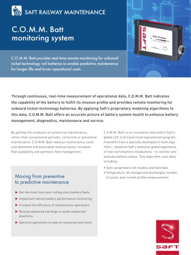 C.O.M.M. Batt, the monitoring system