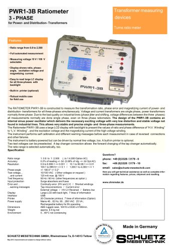 PWR1-3B Ratiometer 3-PHASE