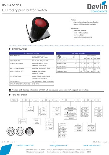 LED rotary switches RS004 Serie