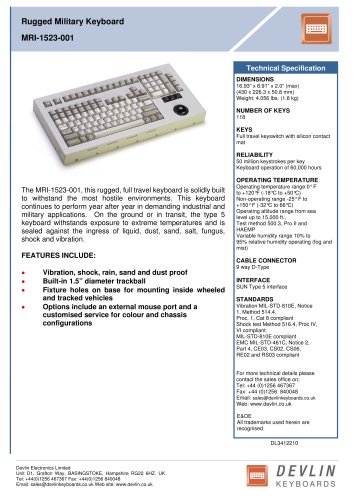 Military Keyboards MRI-1523-001