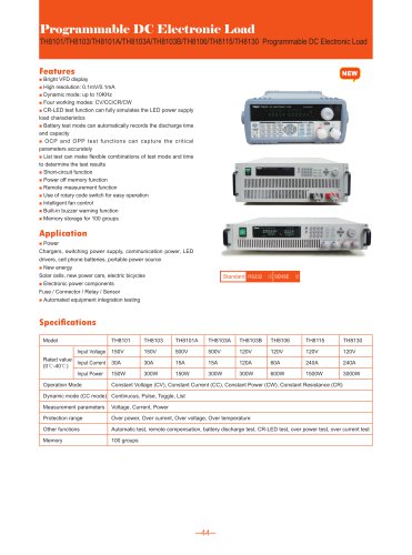 Tonghui DC Electronic Load TH8100