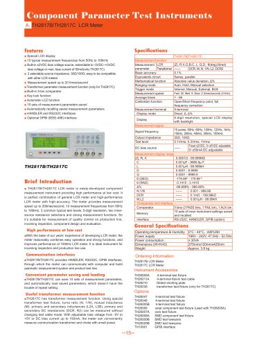 Tonghui LCR Meter TH2817B/C