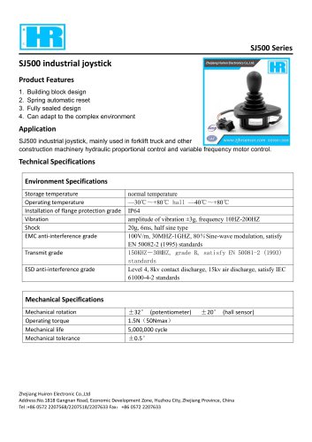 POTENTIOMETER JOYSTICK / MULTI-AXIS / SINGLE-AXIS / 2-AXIS-SJ500