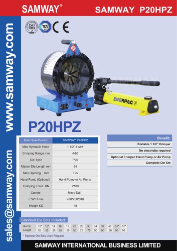 SAMWAY P20HPZ  Hydraulic Hose Crimping Machine