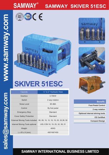 SAMWAY Skiver 51ESC  Hydraulic Hose Skiving Machine