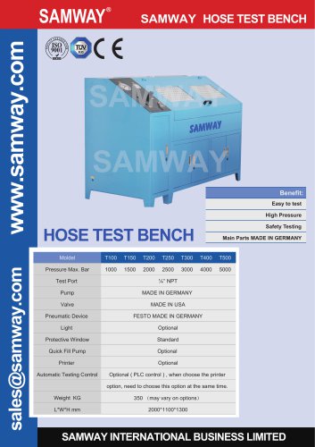 SAMWAY T300  Hydraulic Hose Testing Bench