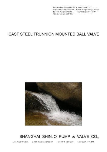 CAST STEEL TRUNNION MOUNTED BALL VALVE