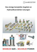 Das einzige komplette Angebot an Hydraulikverstärker-Lösungen