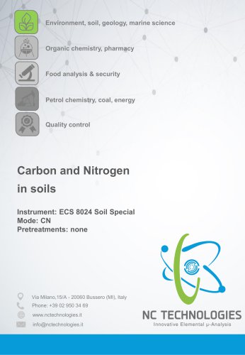 Application Note: Carbon and Nitrogen in soils