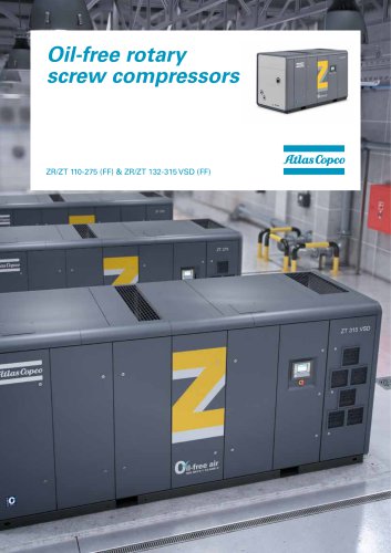 Oil-free rotary screw compressors ZR/ZT 110-275 (FF) & ZR/ZT 132-315 VSD (FF)