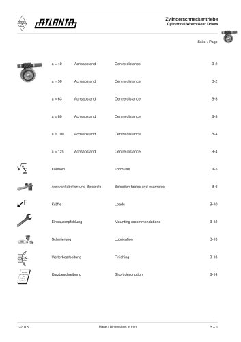 Cylindrical Worm Gear Drives