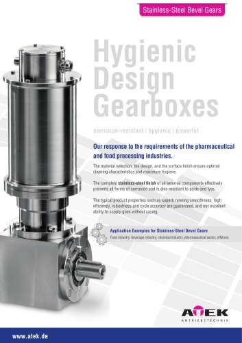 Hygienic Design Gearboxes