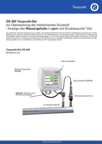 Technisches Datenblatt DS 400 Taupunktüberwachung - DE