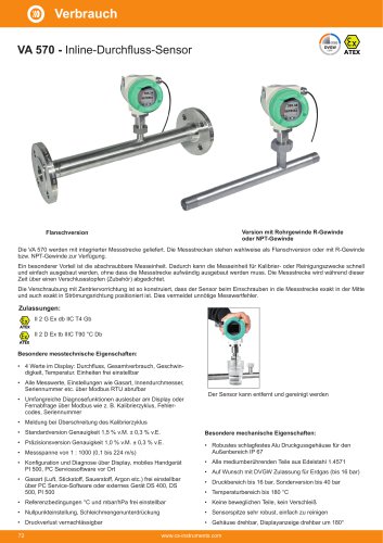 Technisches Datenblatt - VA 570 - DE