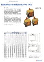 SU SICHERHEITS-TRANSFORMATOREN, IP00