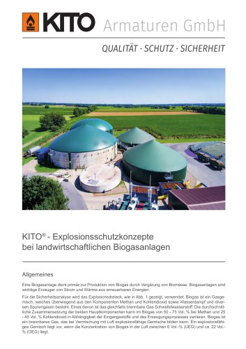 KITO® - Explosionsschutzkonzepte bei landwirtschaftlichen Biogasanlagen