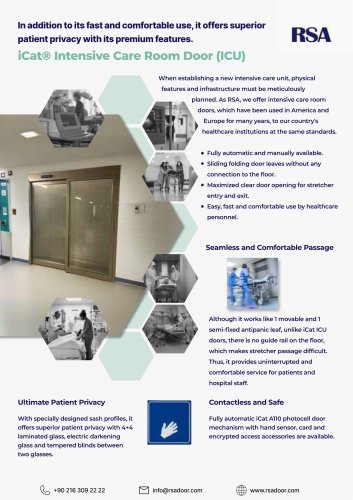 iCat&reg; Intensive Care Room Door