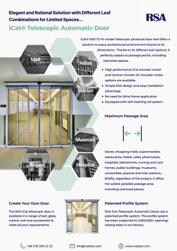 iCat&reg; Telescopic Automatic Door