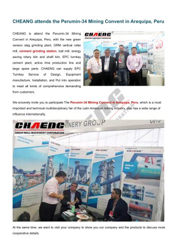 CHAENG+Perumin-34 Mining Convent+Cement&Mine industry+Energy saving