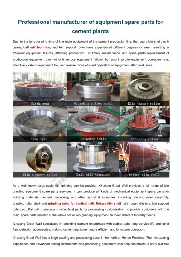 CHAENG+Steel casting+Cement industry+High abrasion resistance