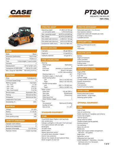 PT240D PNEUMATIC TIRE ROLLER TIER 4 FINAL