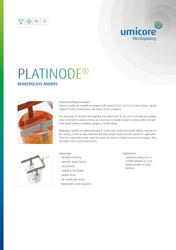 PLATINODE® BEAKERGLASS ANODES