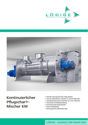 Kontinuierlicher Pflugschar®- Mischer KM