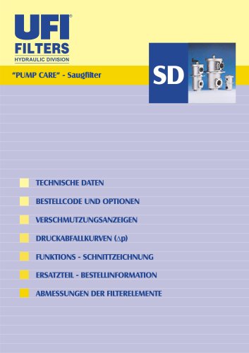 SD - PUMP CARE - Saugfilter