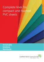 Complete lines for compact and foamed PVC sheets