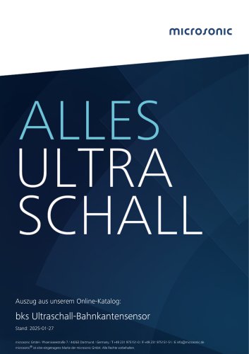 bks Ultraschall-Bahnkantensensor