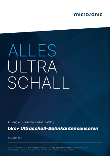 bks+ Ultraschall-Bahnkantensensor