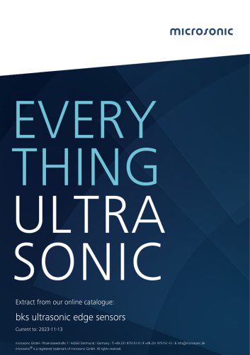 bks ultrasonic edge sensors