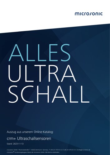 crm+ Ultraschall Füllstandssensoren