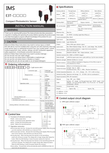 Compact Photoelectric Senor E3T series