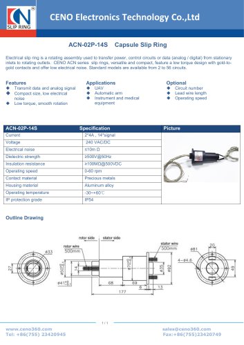 CENO Capsule Slip Ring ACN-02P-14S