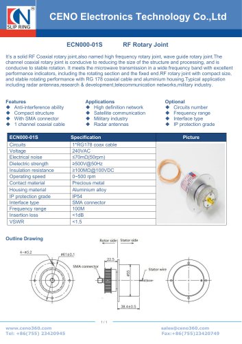 CENO ECN000-01S Rotary joint for video signal transmitting