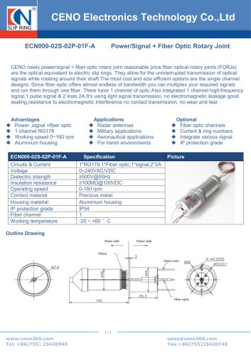 CENO Endoscope slip rings assembly ECN000-02S-02P-01F-A