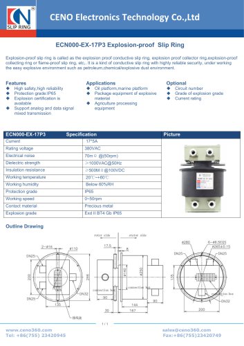 CENO Explosion-proof Slip Ring ECN000-EX-17P3