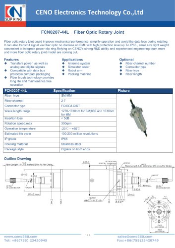 CENO Fiber optical rotary joint FCN0207-44L