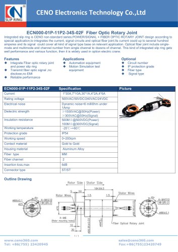 CENO FORJ intergrate power slip ring ECN000-01P-11P2-34S-02F